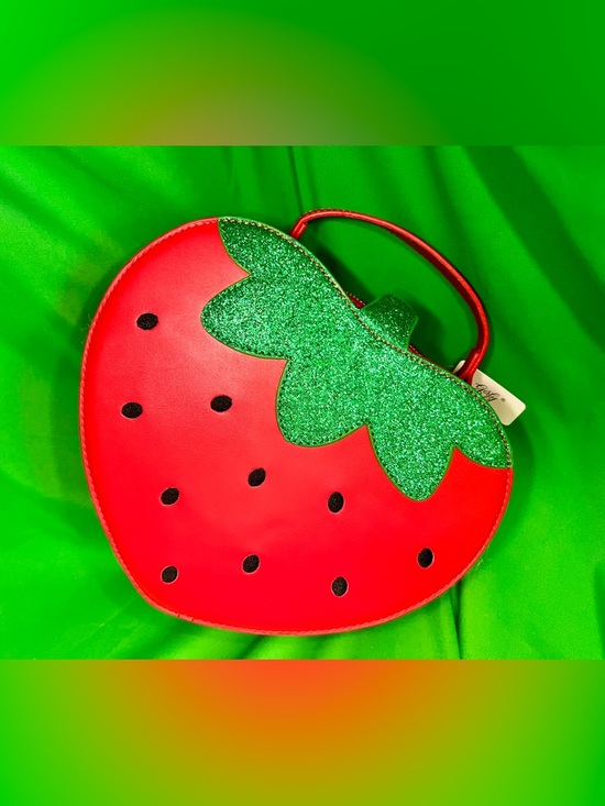 Handbags - Strawberry Shaped Red & Green Handbag
